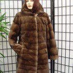 BRAND NEW MAHOGANY MINK FUR COAT FOR WOMEN