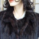 *NEW RECYCLED REFURBISHED KNITTED MINK FUR VEST WOMEN