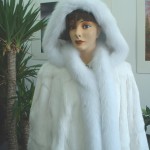 BRAND NEW WHITE RABBIT & FOX FUR COAT FOR WOMEN