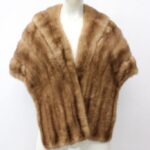 EXCELLENT PASTEL MINK FUR STOLE WRAP SHAWL WOMEN WOMAN 17