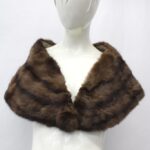 MINT SQUIRREL FUR STOLE WRAP SHAWL WOMEN WOMAN 10