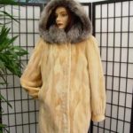 NEW SH. BEAVER & INDIGO FOX FUR JACKET FOR WOMEN