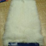 Brand New White Lamb Mongolian Fur PLATE Blanket