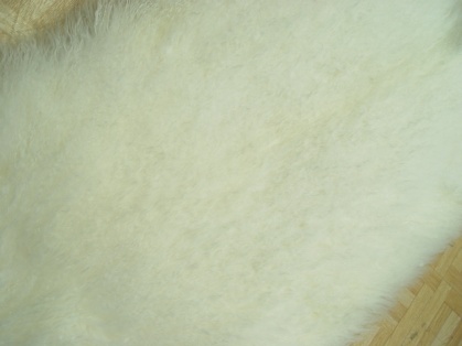 Brand New White Lamb Mongolian Fur PLATE Blanket