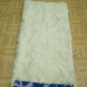 Brand New White Fox Paw Section Fur PLATE Blanket