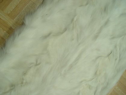 Brand New White Fox Paw Section Fur PLATE Blanket