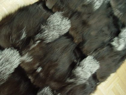 Brand New Two Tone Fox Section Fur PLATE Blanket