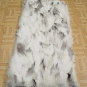 Brand New Two-Tone Fox Section Fur PLATE Blanket