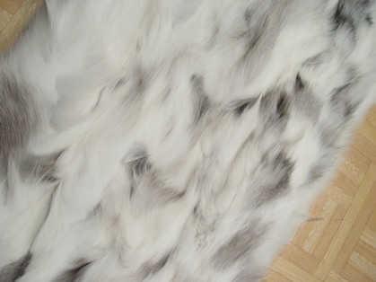 Brand New Two-Tone Fox Section Fur PLATE Blanket