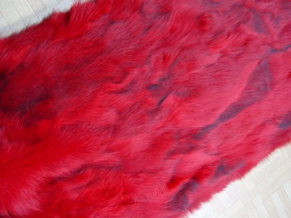 Brand New Red Fox Section Fur PLATE Blanket