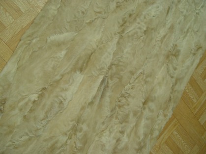 Brand New White Swakara Section Fur PLATE Blanket