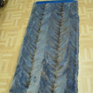Brand New Blue & Brown Mink Paw Section PLATE Blanket