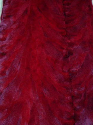 Brand New Red Mink Paw Section PLATE Blanket