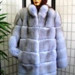 NEW BABY BLUE FOX FUR JACKET ALL SIZES