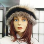 BRAND NEW INDIGO & BLACK FOX FUR HEADBAND