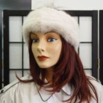 B RAND NEW WHITE MINK FUR HEADBAND FOR WOMEN