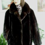 NEW REFURBISHED DARK RANCH MINK FUR JACKET FOR WOMEN