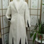 *BRAND NEW WHITE BLACK MINK FUR COAT WOMEN