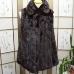 *NEW DARK MINK FUR VEST JACKET WOMEN