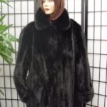 ~BRAND NEW BLACK MINK FUR COAT WOMEN