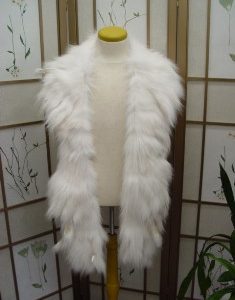 NEW TOP QUALITY WHITE FOX FUR SCARF FOR WOMEN