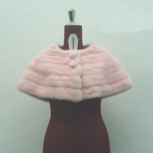 NEW PINK MINK FUR STOLE PONCHO WOMEN ALL SIZE