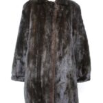 MINT CANADIAN DARK RANCH MINK FUR COAT JACKET WOMEN WOMAN SIZE 6-8 SMALL-MEDIUM