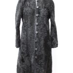 MINT BLACK SWAKARA LAMB FUR COAT JACKET WOMEN WOMAN SIZE 2 PETITE