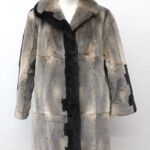 EXCELLENT SHEARED MUSKRAT FUR COAT JACKET WOMEN WOMAN SIZE 8 MEDIUM