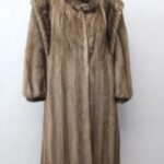 EXCELLENT CANADIAN 2-TONE LUTETIA MINK FUR COAT JACKET WOMEN WOMAN SIZE 4-6 S