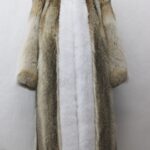 BRAND NEW NATURAL COYOTE & WHITE FOX FUR COAT JACKET WOMEN WOMAN SIZE ALL