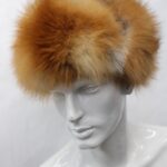 BRAND NEW RED FOX FUR & BROWN LEATHER HAT CAP RUSSIAN STYLE MEN MAN SIZE ALL