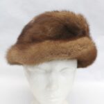 EXCELLENT CANADIAN DARK PASTEL MINK FUR HAT WOMEN WOMAN SIZE ALL