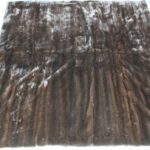 REFURBISHED NEW DARK RANCH MINK FUR BLANKET THROW BED SOFA COVER SIZE 60