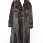 Excellent Canadian Dark Ranch Mink Fur Coat Jacket Women Woman Size 6 Small