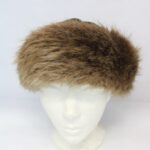 EXCELLENT BROWN BEAVER FUR & SUEDE HAT WOMEN WOMAN SIZE ALL