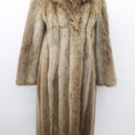 EXCELLENT BROWN BEAVER FUR COAT JACKET WOMEN WOMAN SIZE 4 SMALL NEW LINING!
