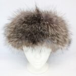BRAND NEW RACCOON FUR & LEATHER RUSSIAN STYLE HAT MEN MAN SIZE ALL