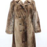 EXCELLENT BROWN SHEARED BEAVER FUR COAT JACKET WOMEN WOMAN SIZE 4-6 SMALL