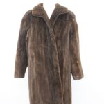 SCRAP ITEM: SHEARED DARK RANCH MINK FUR & SUEDE COAT JACKET ARTS & CRAFTS