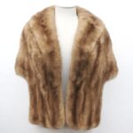 EXCELLENT CANADIAN PASTEL MINK FUR STOLE WRAP SCARF WOMEN WOMAN SIZE 17