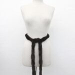 MINT CANADIAN DARK RANCH MINK FUR BELT WOMEN WOMEN SIZE 1