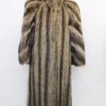 MINT RACCOON FUR COAT JACKET WOMEN WOMAN SIZE 4 SMALL