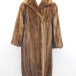 EXCELLENT DEMI BUFF MINK FUR COAT JACKET WOMEN WOMAN SIZE 8 MEDIUM NEW LINING!