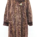 EXCELLENT PLUM PURPLE/BROWN SHEARED MINK FUR COAT JACKET WOMEN WOMAN SIZE 8-10 M