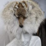 BRAND NEW COYOTE FUR DAVY CROCKETT HAT CAP MEN MAN SIZE ALL W/TAIL