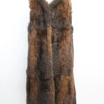 MINT BROWN OPOSSUM FUR VEST WOMEN WOMAN SIZE 6 SMALL