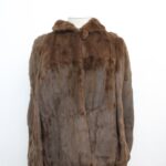 MINT BROWN SQUIRREL FUR CAPE WRAP SHAWL WOMEN WOMAN SIZE M-L