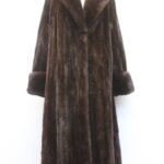 REFURBISHED NEW DARK RANCH MINK FUR LONG COAT JACKET WOMEN WOMAN SIZE ALL