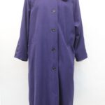 SHOWROOM NEW PURPLE CLOTH COAT & SHEARED BEAVER FUR WOMEN WOMAN SIZE 8-10 MEDIUM
